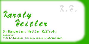 karoly heitler business card